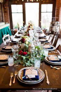 Farm table and place settings, Procopio Photography