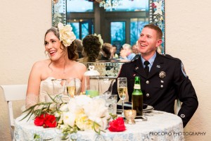 Sweetheart table on atrium, Procopio Photography