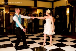 Checkerboard dance floor, Procopio Photography