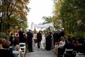 October ceremony under Chuppah, Jackson Photography