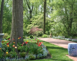 April garden path