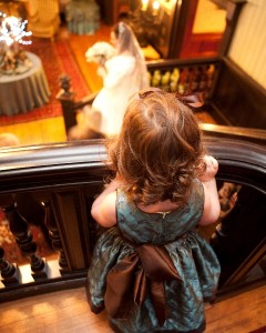 Flower Girl Looking from Balcony