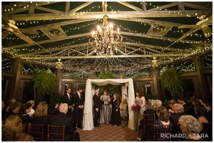 Atrium ceremony with chuppa