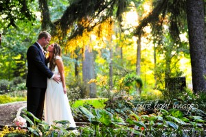 Wedding couple in garden, Laurie DeWitt, Photographer