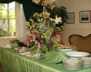 Wedding shower buffet in Carriage House dining room