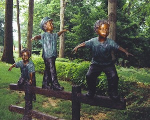 Sculpture in Shade Garden