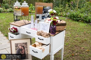 DIY wedding ceremony warming station