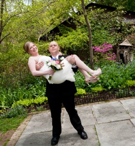 elopement - couple swept away