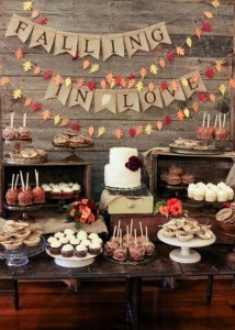 Fall wedding ideas dessert display