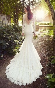 winter wedding gown with lace