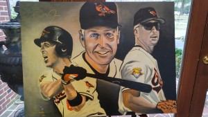 autographed cal ripkin painting