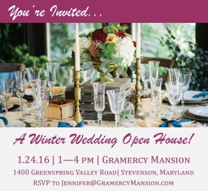 Gramercy Mansion wedding open house 1.24.2016