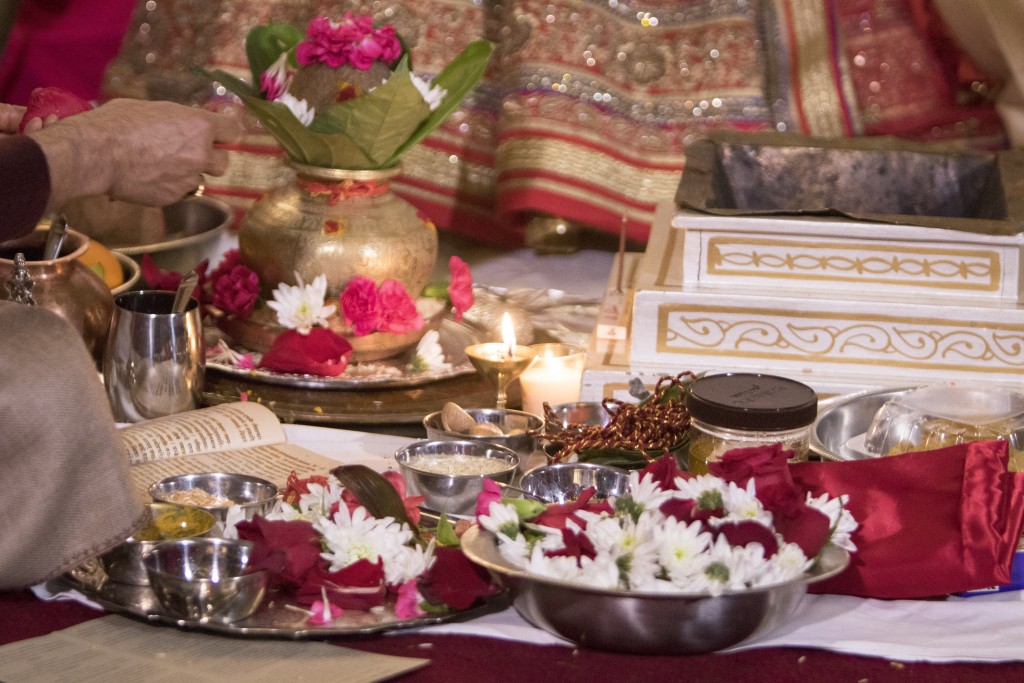 Traditional Indian wedding ceremony elements