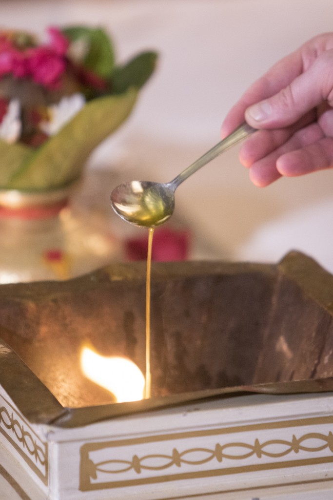 Traditional Indian wedding ceremony flame