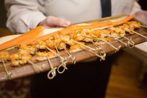 shrimp skewers Indian wedding reception catering