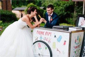 popsicle cart at wedding reception