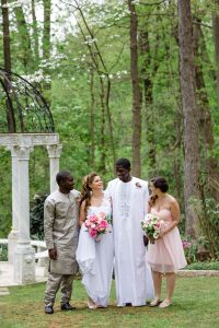 Bridal party at garden wedding | Gramercy Mansion Baltimore Maryland | Mary Brunst Photography