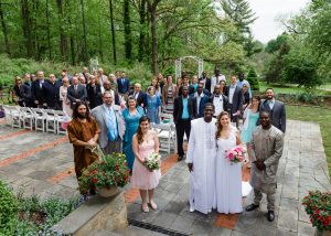 April garden wedding ceremony | Gramercy Mansion | Maryland wedding venue