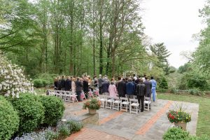 April garden wedding ceremony | Gramercy Mansion | Mary Brunst Photography