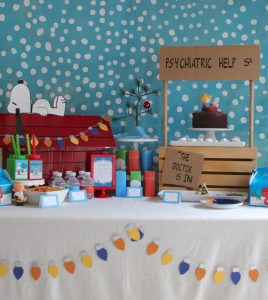 Charlie Brown Christmas | Peanuts themed holiday party | holiday party planning