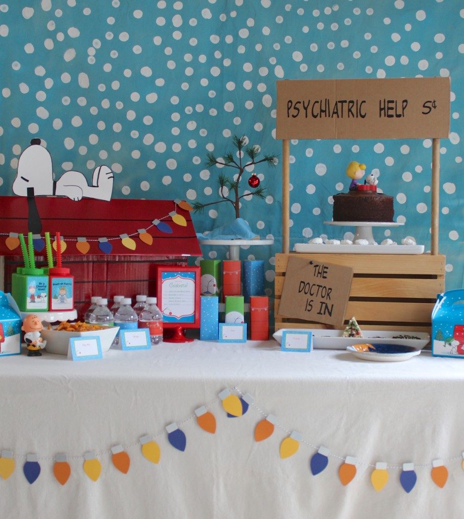 Charlie Brown Christmas | Peanuts themed holiday party | holiday party planning