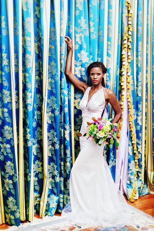 Photos by Cesar Chavez Photography | Stylized bridal photo shoot at Gramercy Mansion